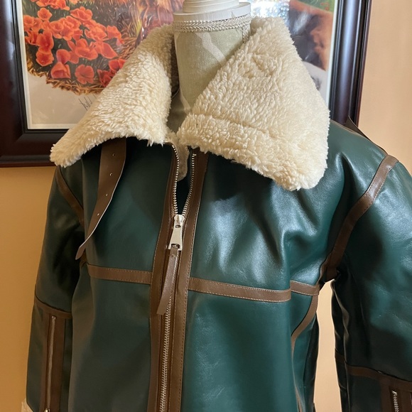 Faux Fur Aviator Jacket - Picture 3 of 6